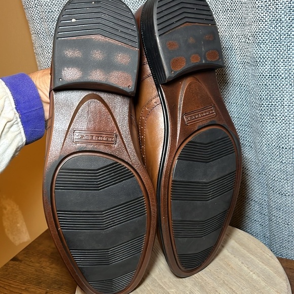 Nunn Bush Nelson Comfort 11‎ Cognac Oxford Lace Up Dress Shoes Wingtips Cushion - Picture 6 of 9